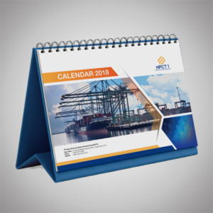 pembuatan desain kalender meja 2018